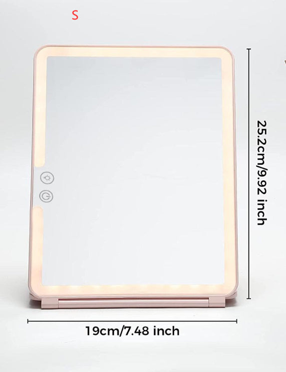 Portable cosmetic make up mirror led light